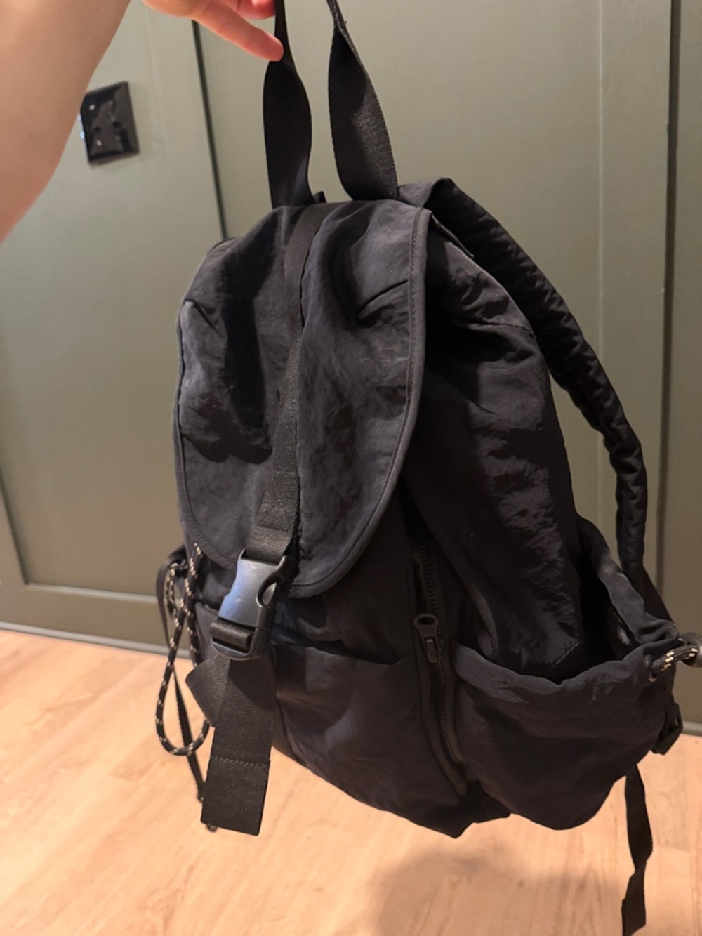 BEIS Black Nylon Baby Backpack
